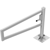 Swiveling gates | to be fixed by plugs, hot-dip galvanized | total width: 1500 mm | with Euro profile cylinder lock